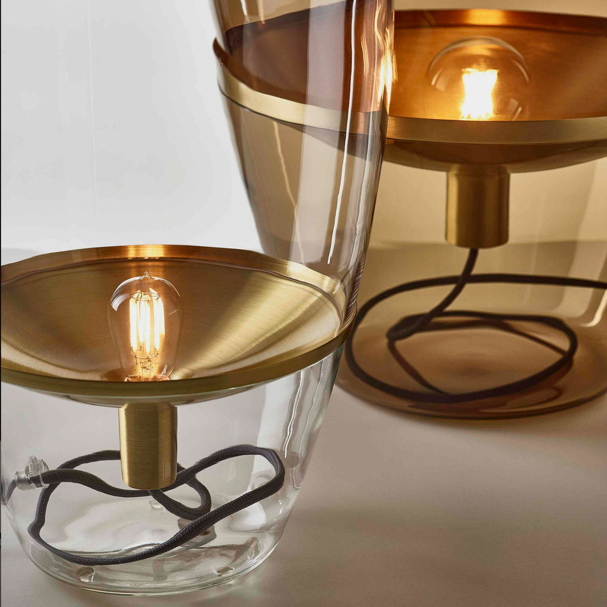 BROKIS Balloons Table Light Smoke Brown Champagne (S size)