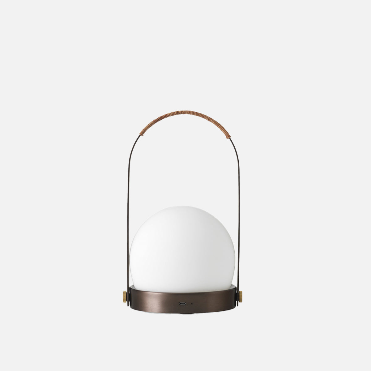 Audo Carrie LED Lamp Bronzed Brass Leather
