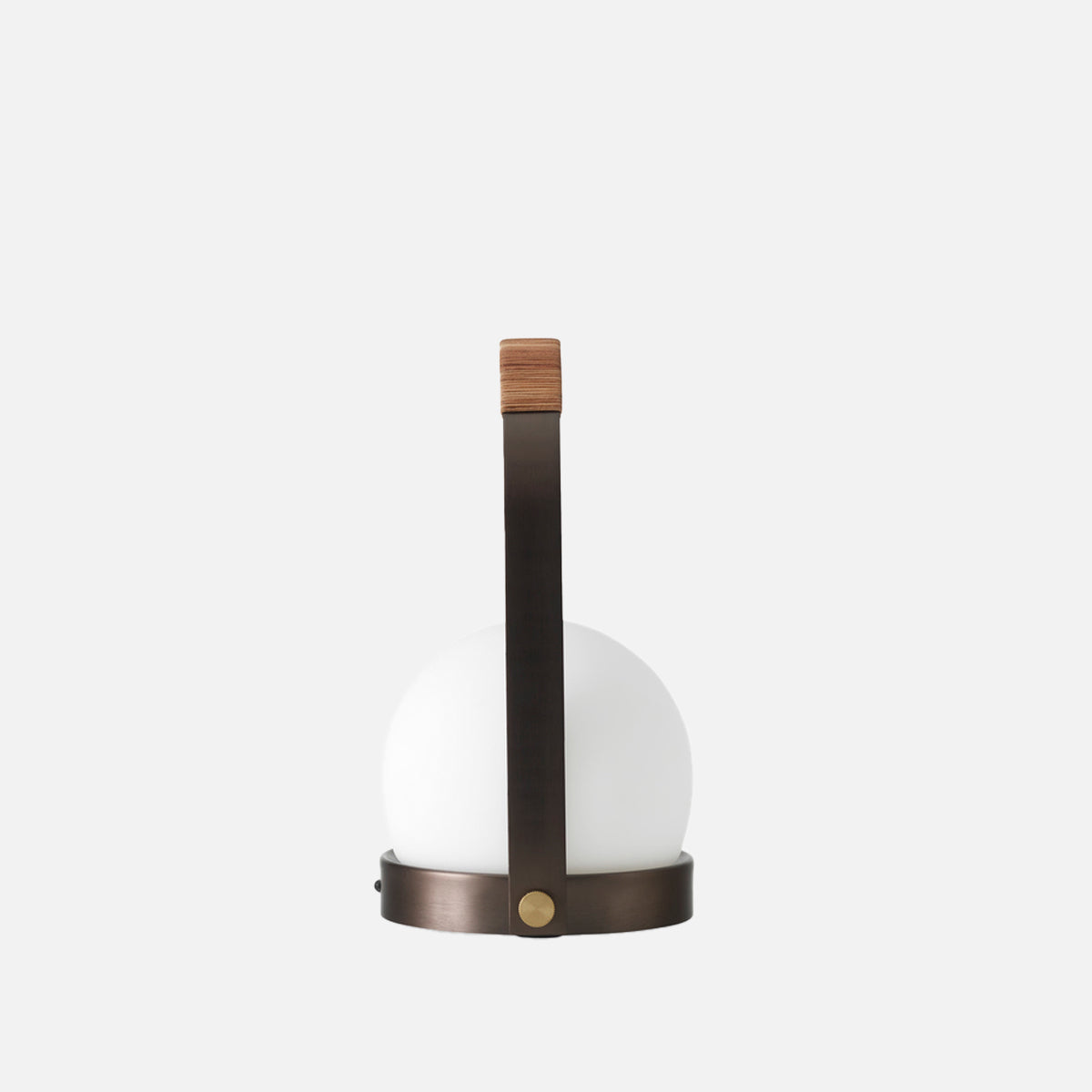 Audo Carrie LED Lamp Bronzed Brass Leather