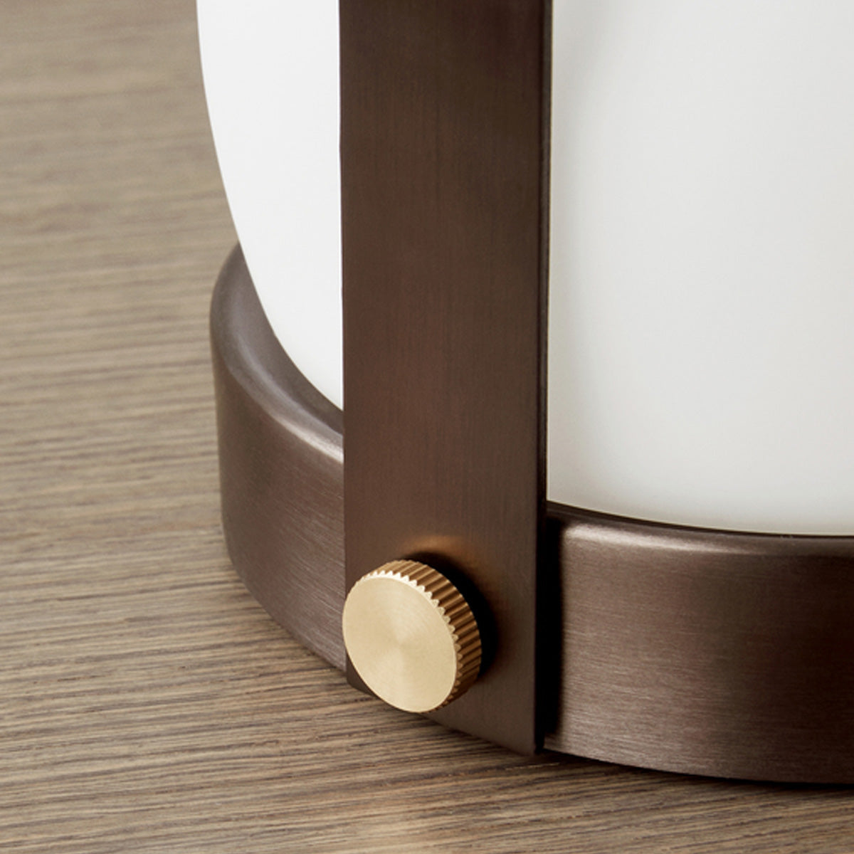 Audo Carrie LED Lamp Bronzed Brass Leather