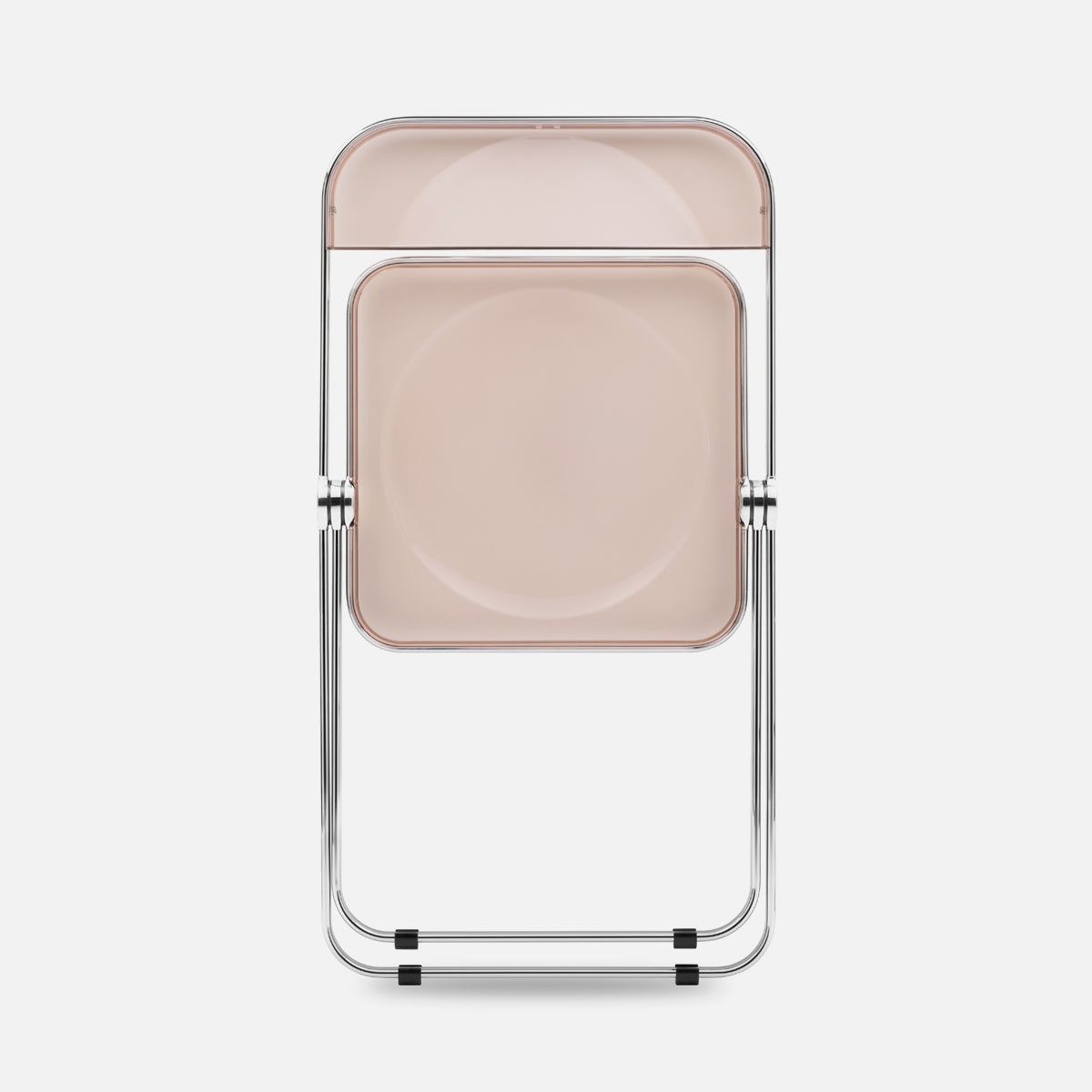 Anonima Castelli Plia Chair Chrome Smoke Pink