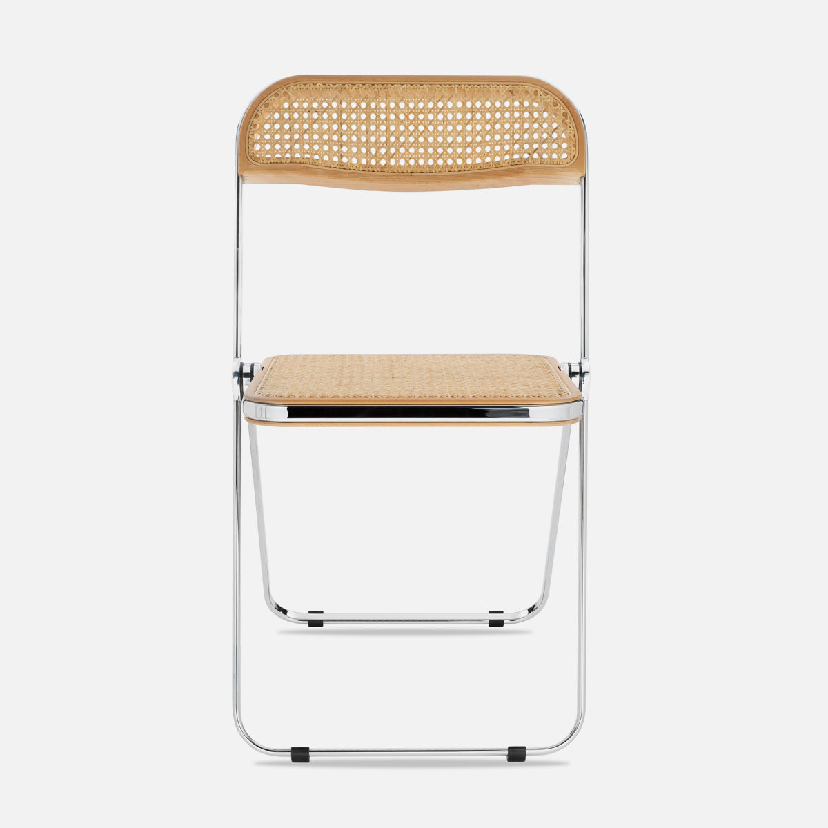 Anonima Castelli Plia Chair Chrome Rattan