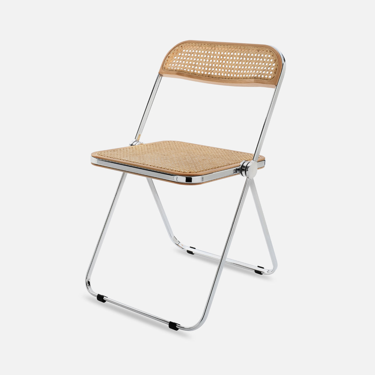 Anonima Castelli Plia Chair Chrome Rattan