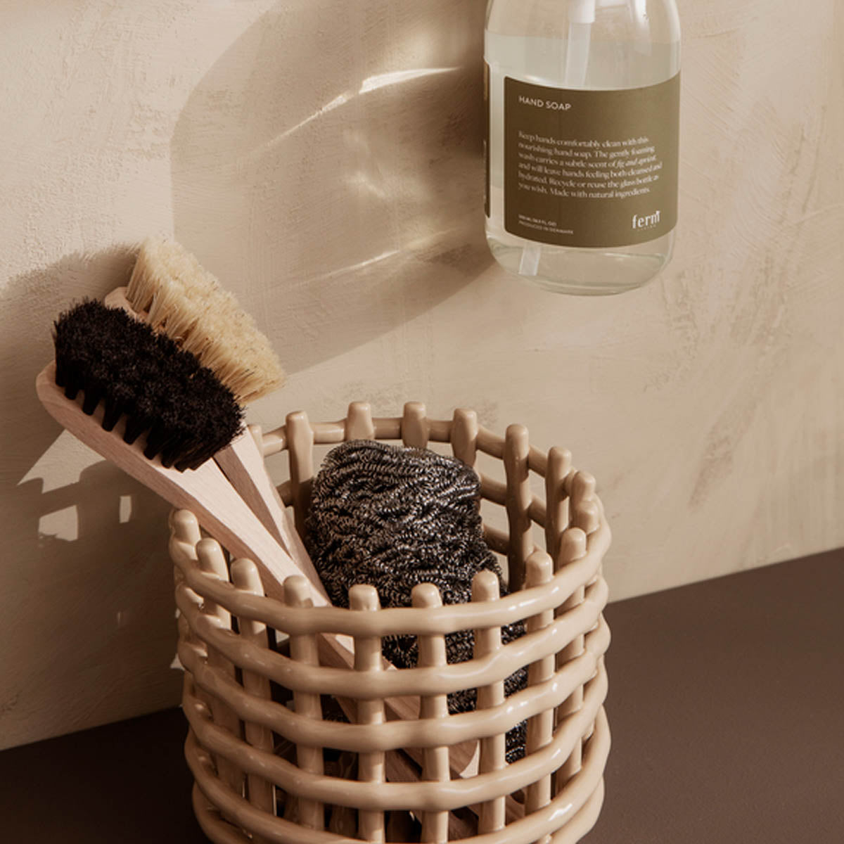 ferm Living Ceramic Basket L Cashmere