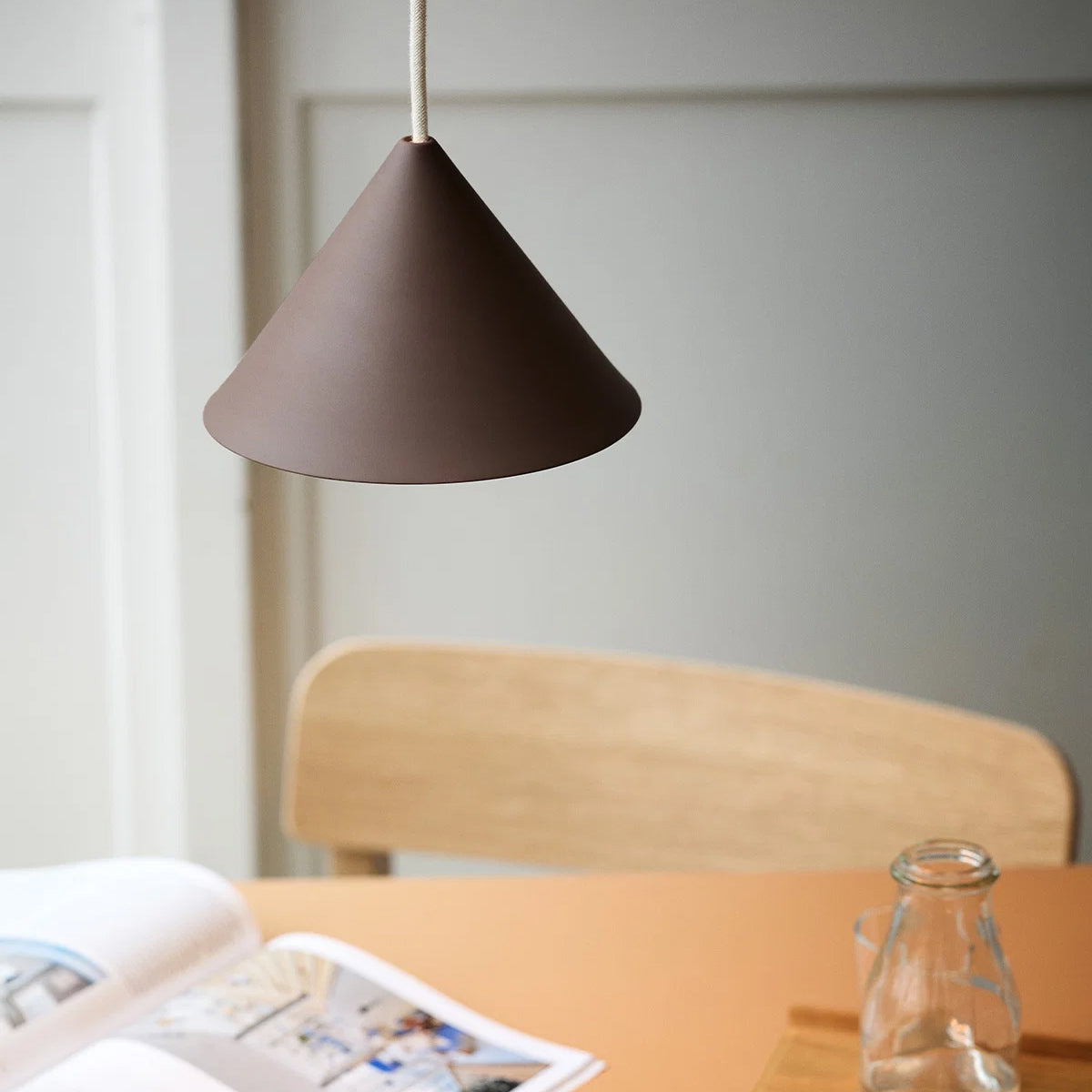 MOEBE Ceramic Cone Pendant Amber Brown