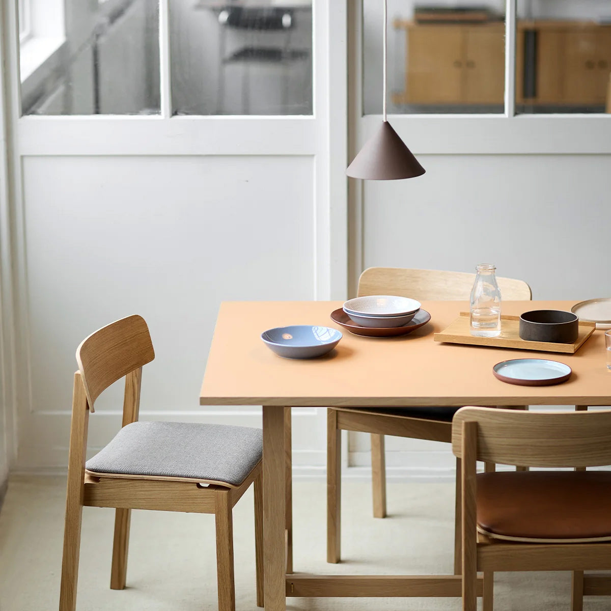 MOEBE Ceramic Cone Pendant Amber Brown