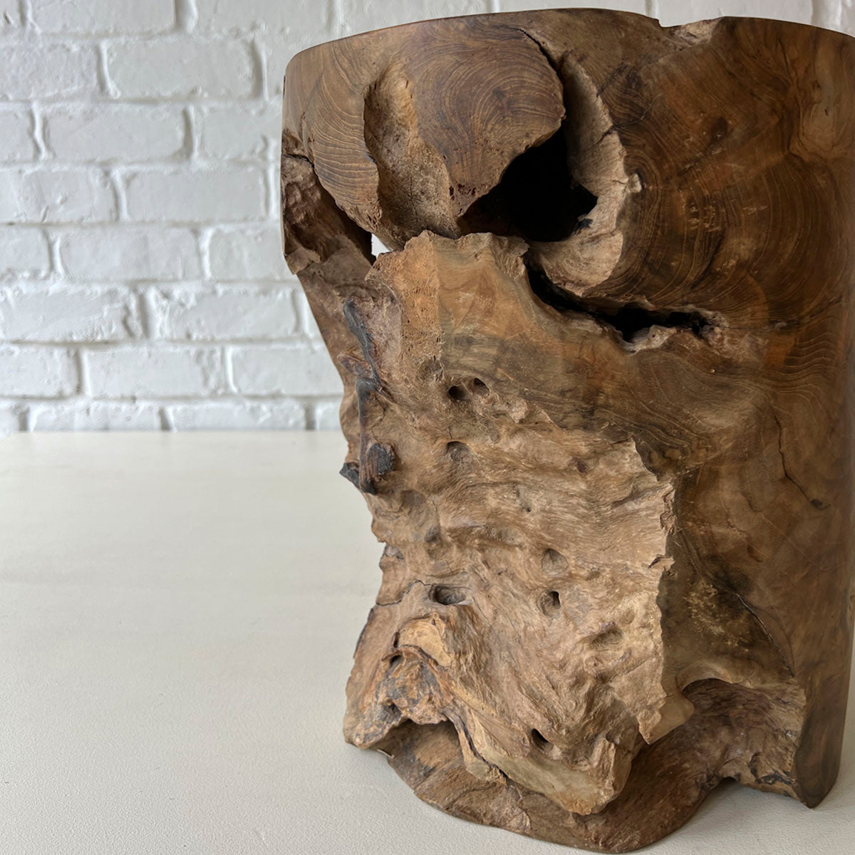 Teak Log Stool 2025 #D チーク ログスツール オブジェ 流木 – D9 STUDIO