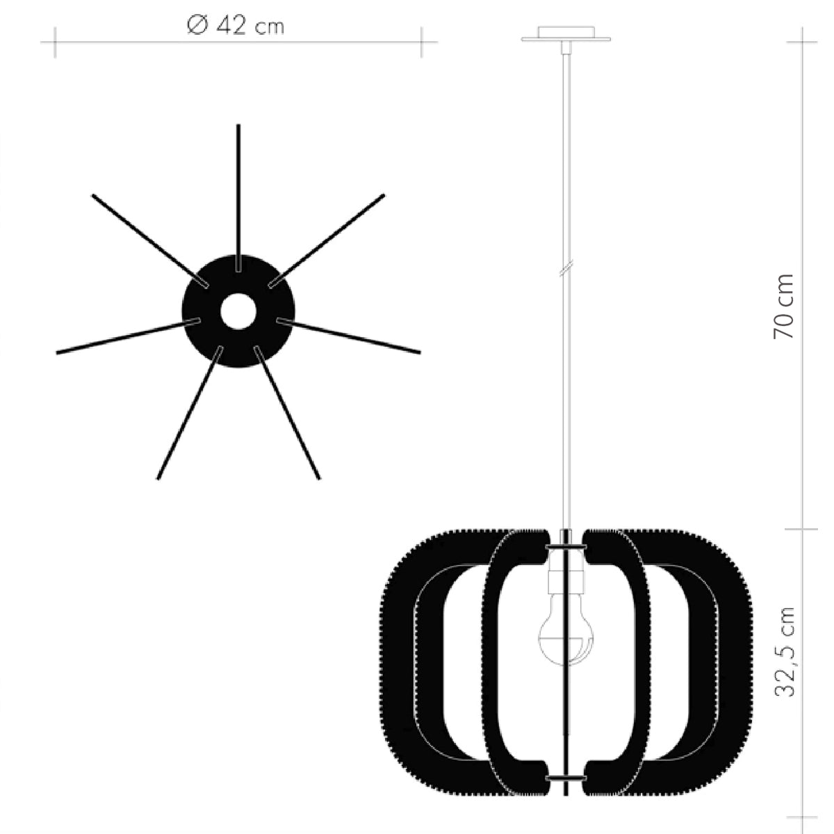 LAFABLIGHTDRUMJEE7 Alceria Pendant - D9 STUDIO