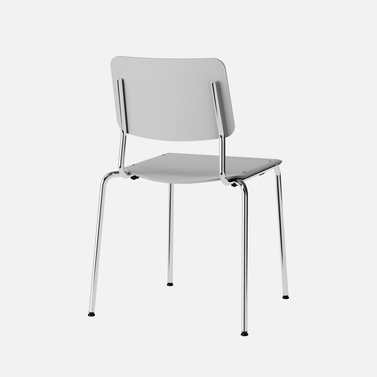 esaila Fore Chair Grey Oak Chrome  Frame