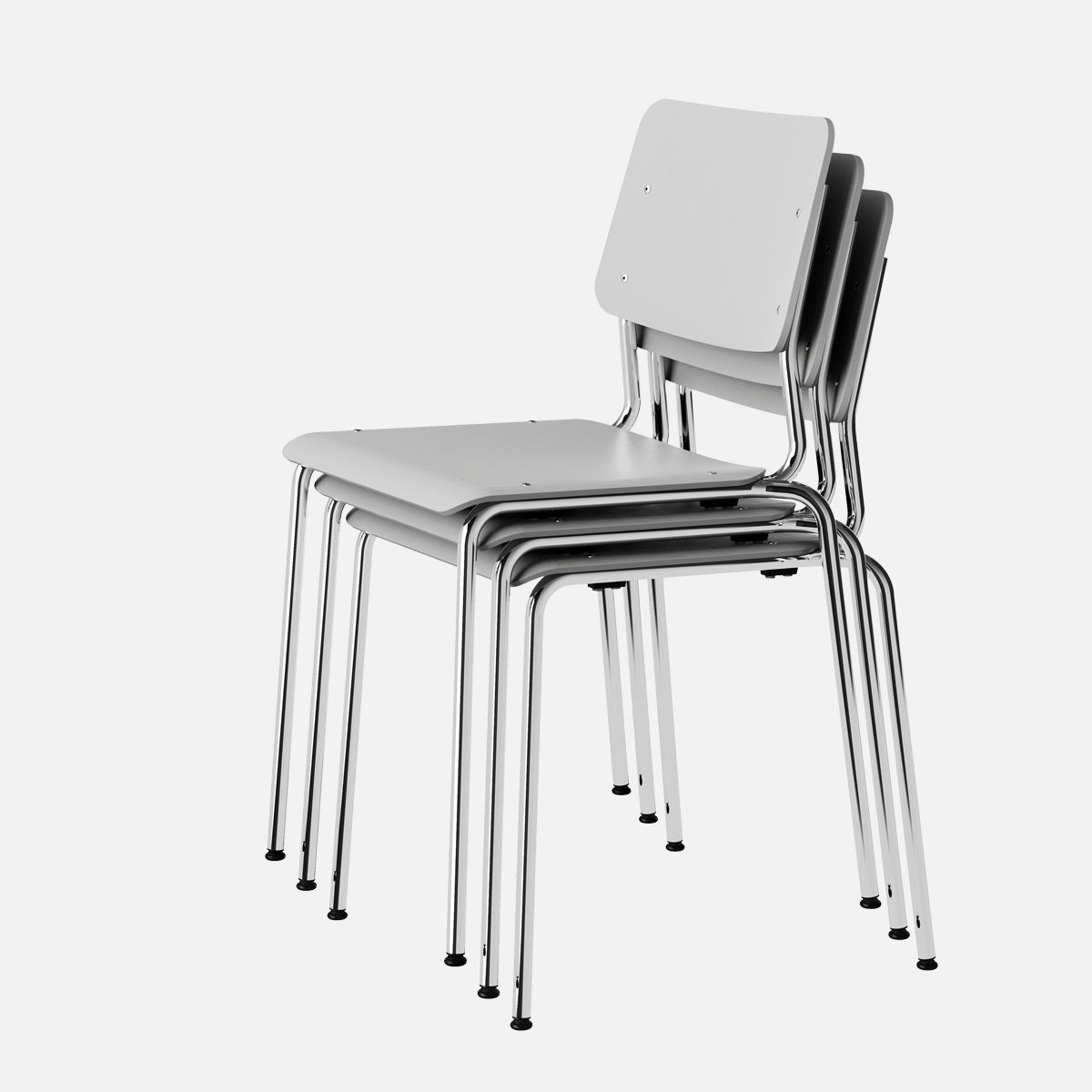 esaila Fore Chair Grey Oak Chrome  Frame