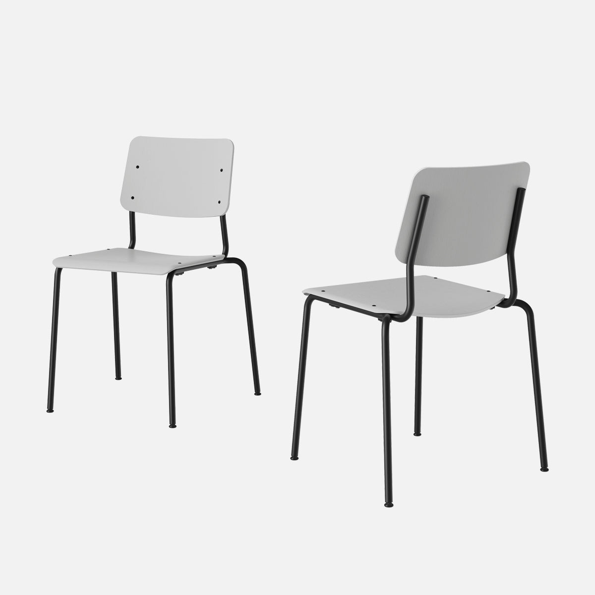 esaila Fore Chair Grey Oak Black Frame