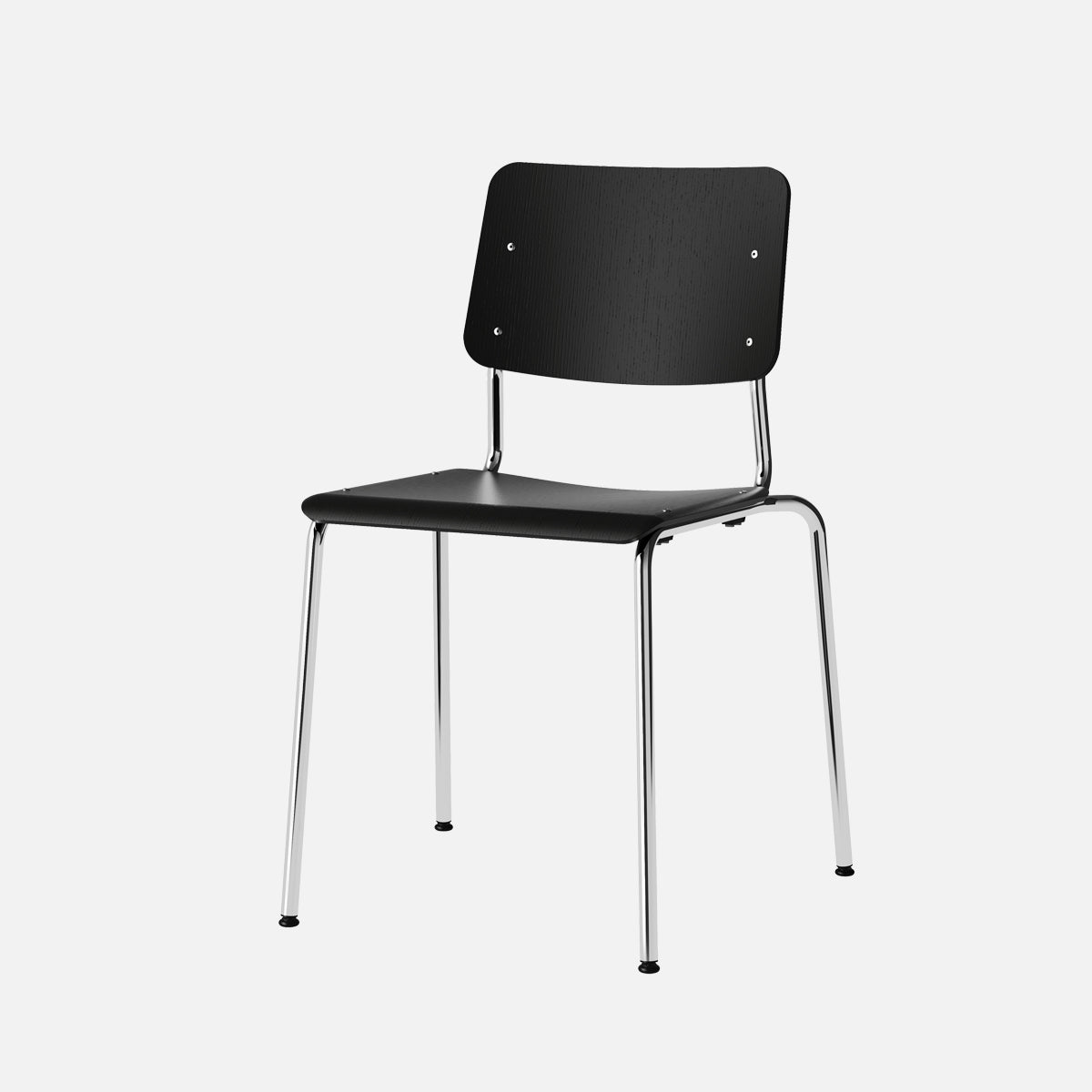 esaila Fore Chair Black Oak Chrome  Frame