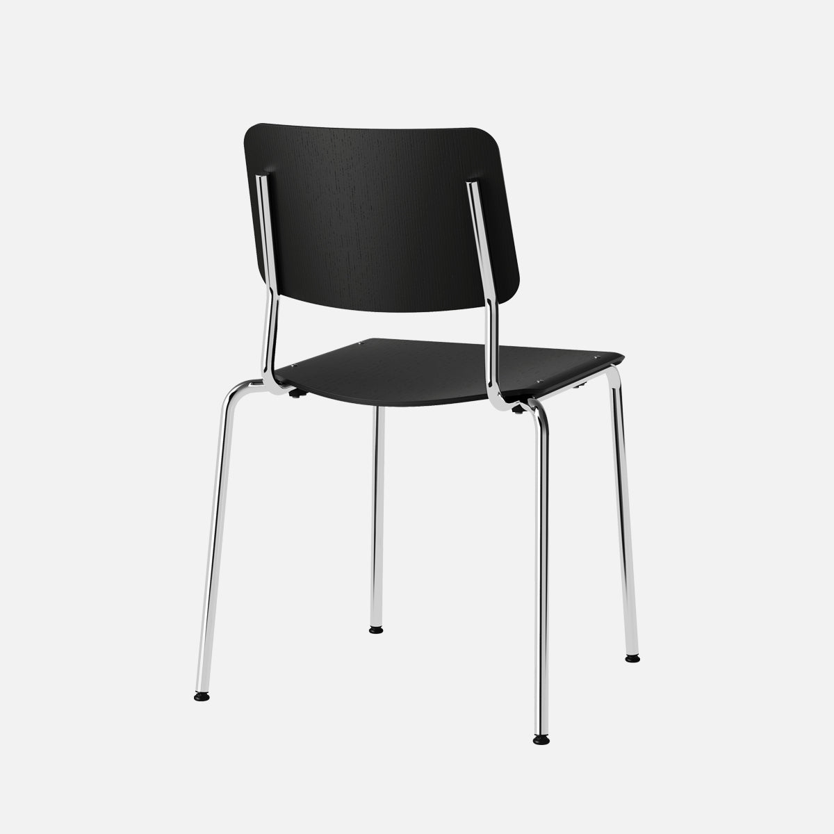 esaila Fore Chair Black Oak Chrome  Frame