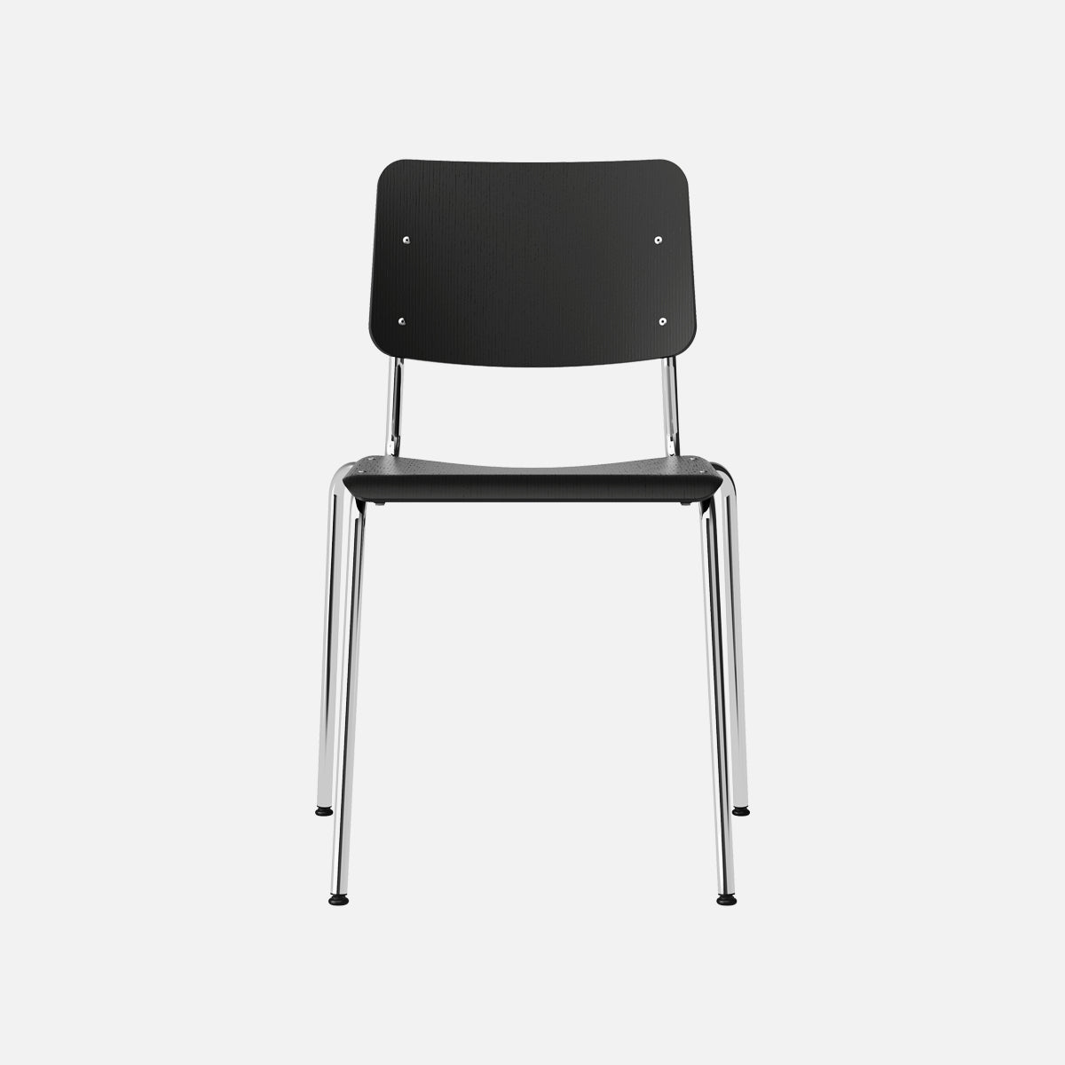esaila Fore Chair Black Oak Chrome  Frame