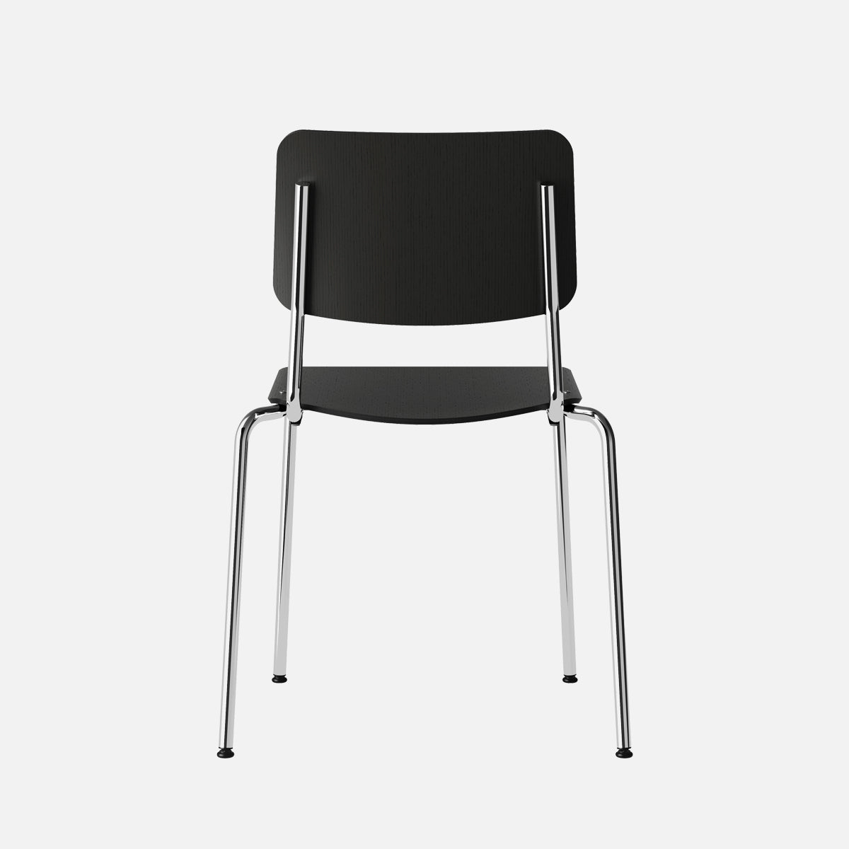 esaila Fore Chair Black Oak Chrome  Frame