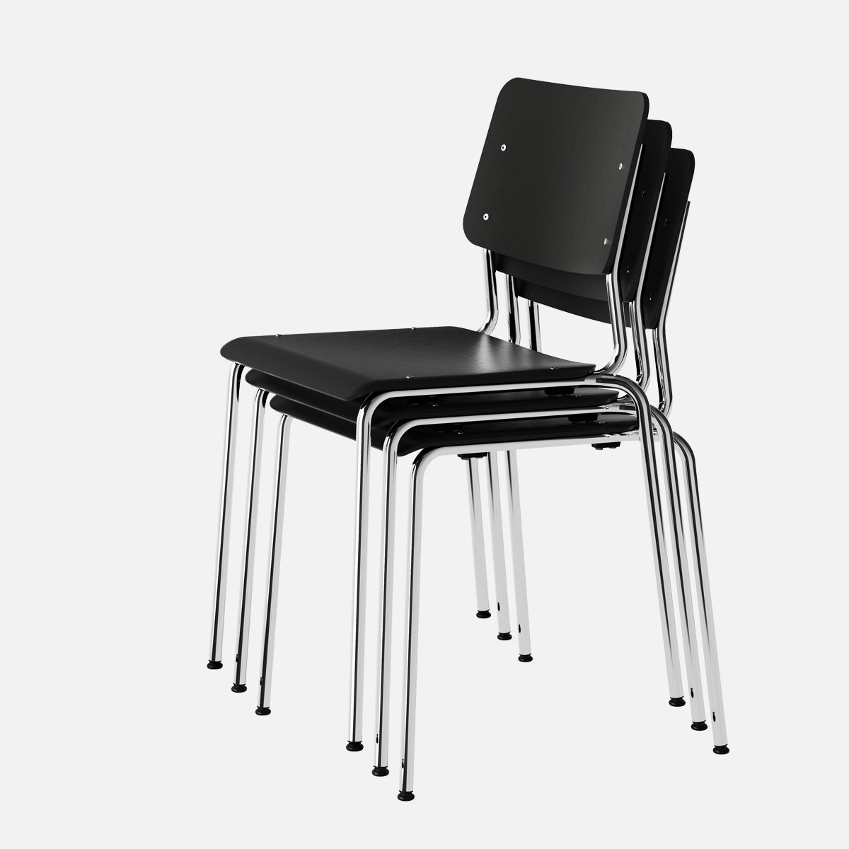 esaila Fore Chair Black Oak Chrome  Frame