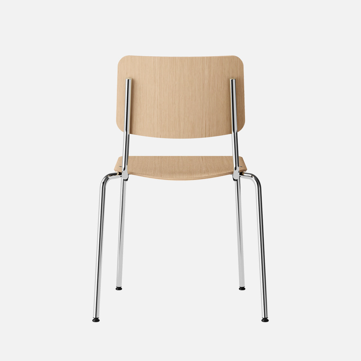 esaila Fore Chair Washed Oak Chrome  Frame