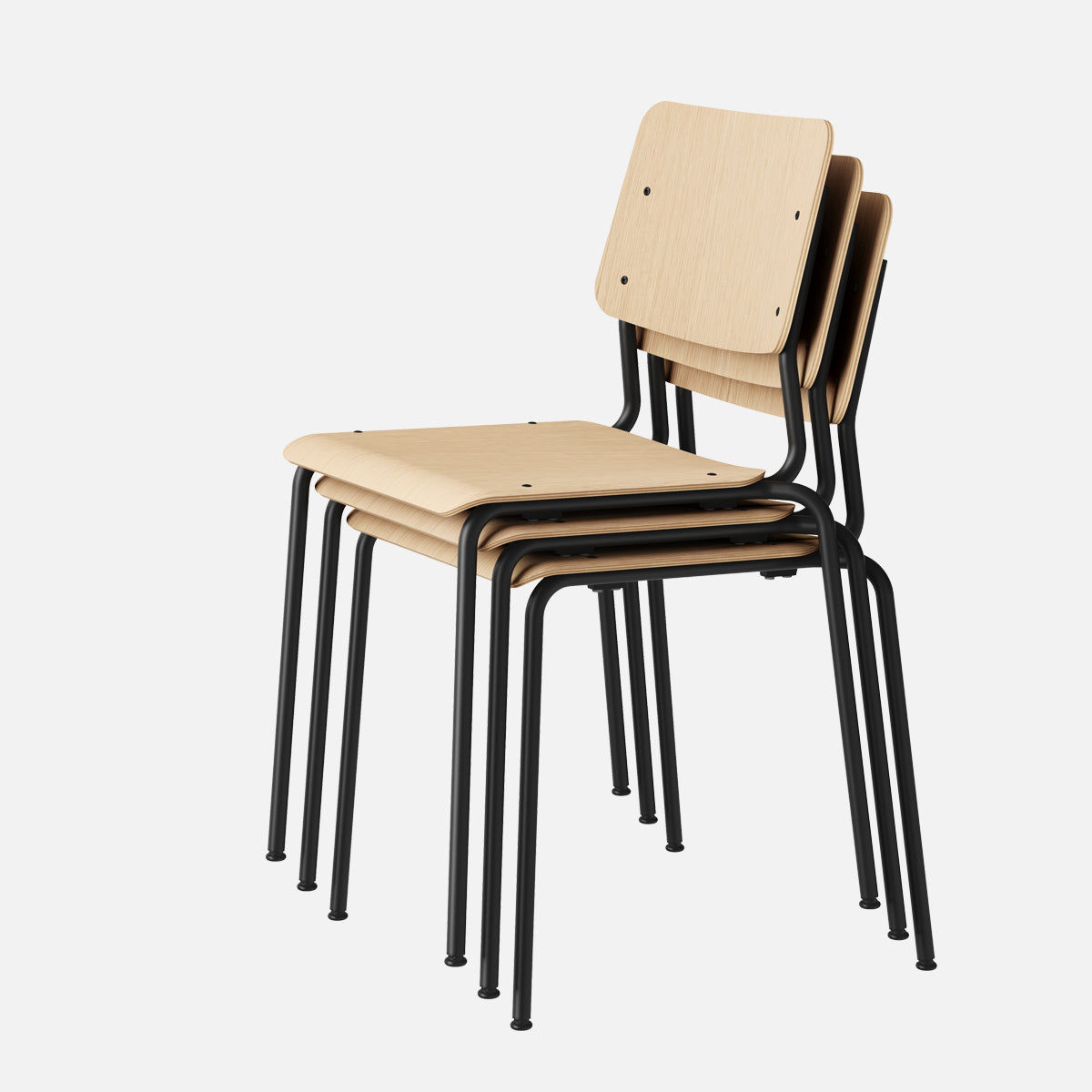esaila Fore Chair Washed Oak Black Frame