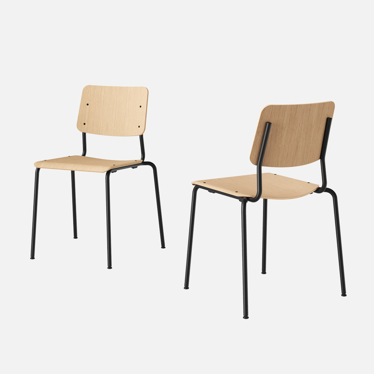 esaila Fore Chair Washed Oak Black Frame
