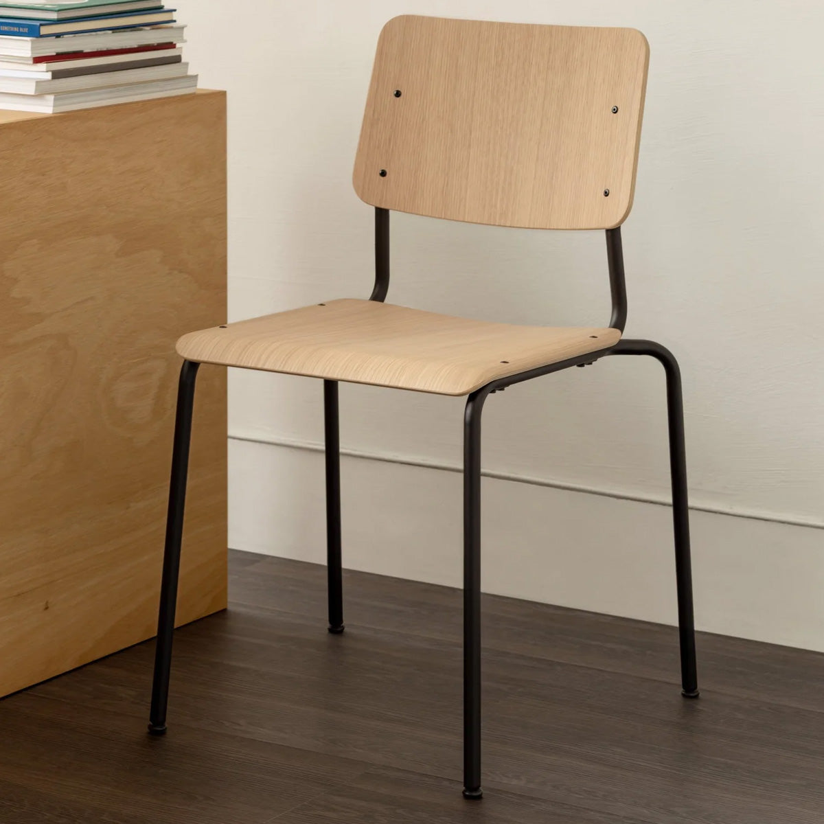 esaila Fore Chair Washed Oak Black Frame