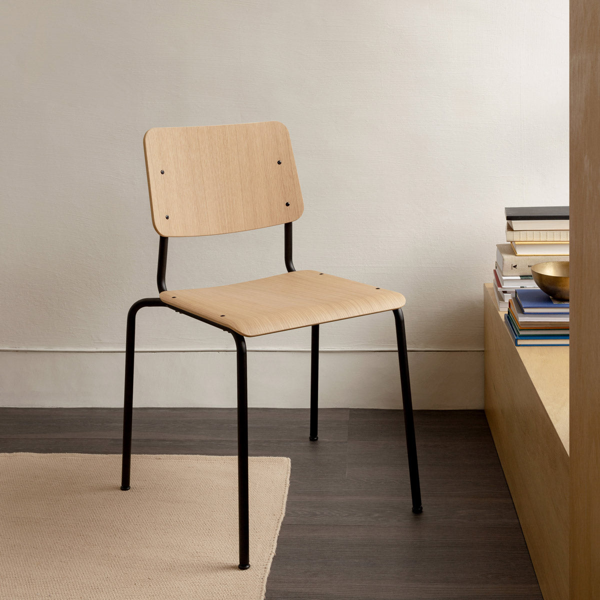 esaila Fore Chair Washed Oak Black Frame