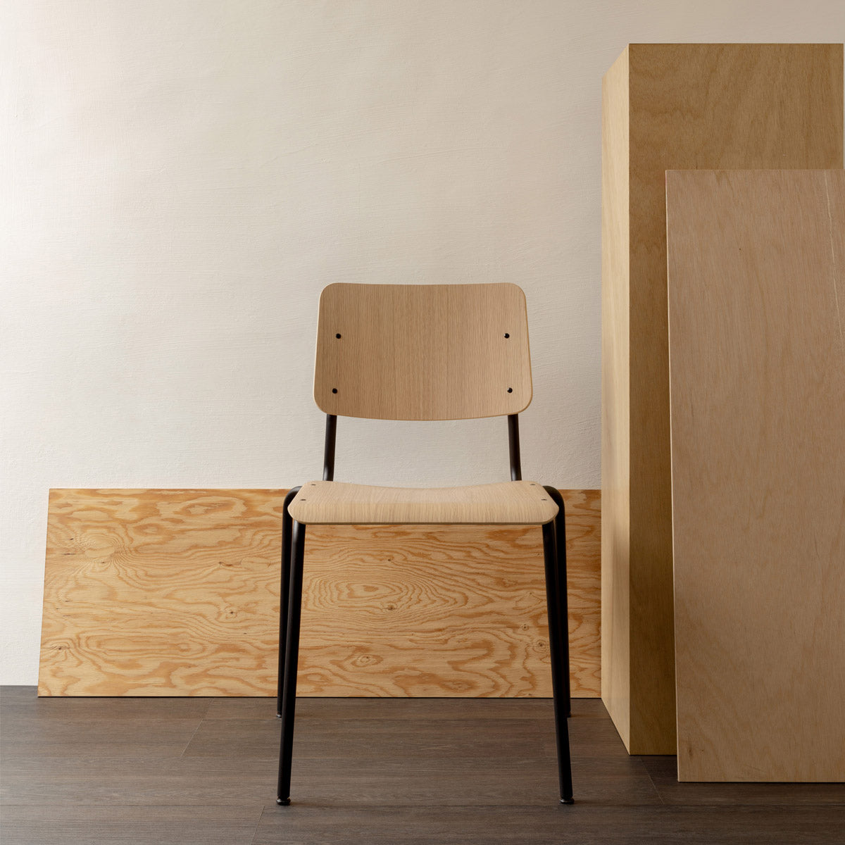 esaila Fore Chair Washed Oak Black Frame