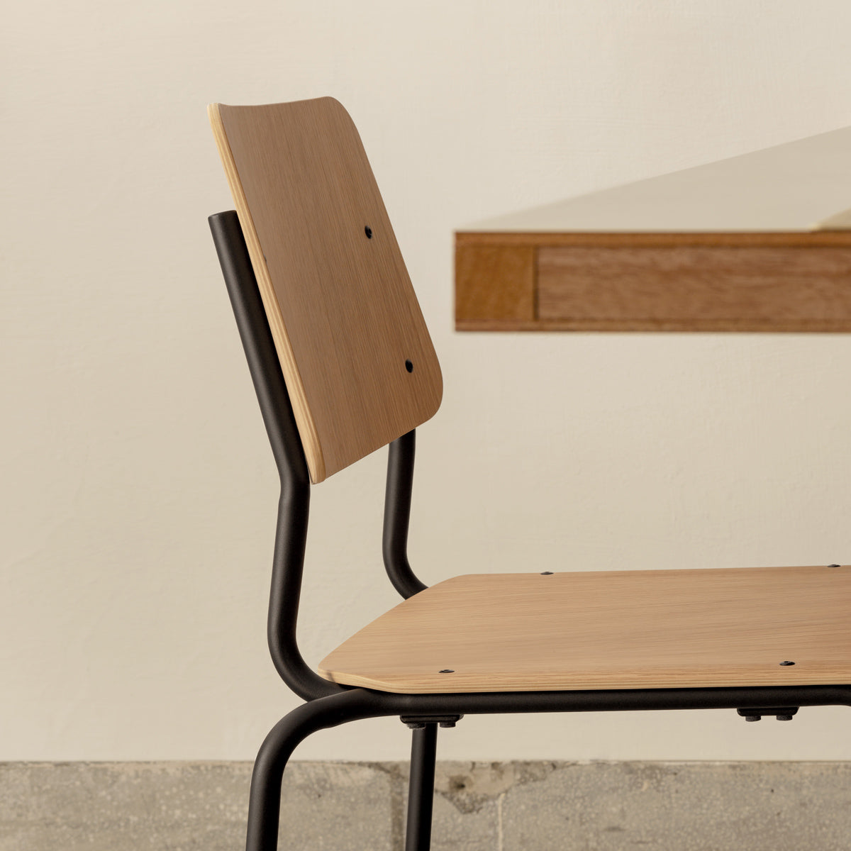 esaila Fore Chair Washed Oak Black Frame