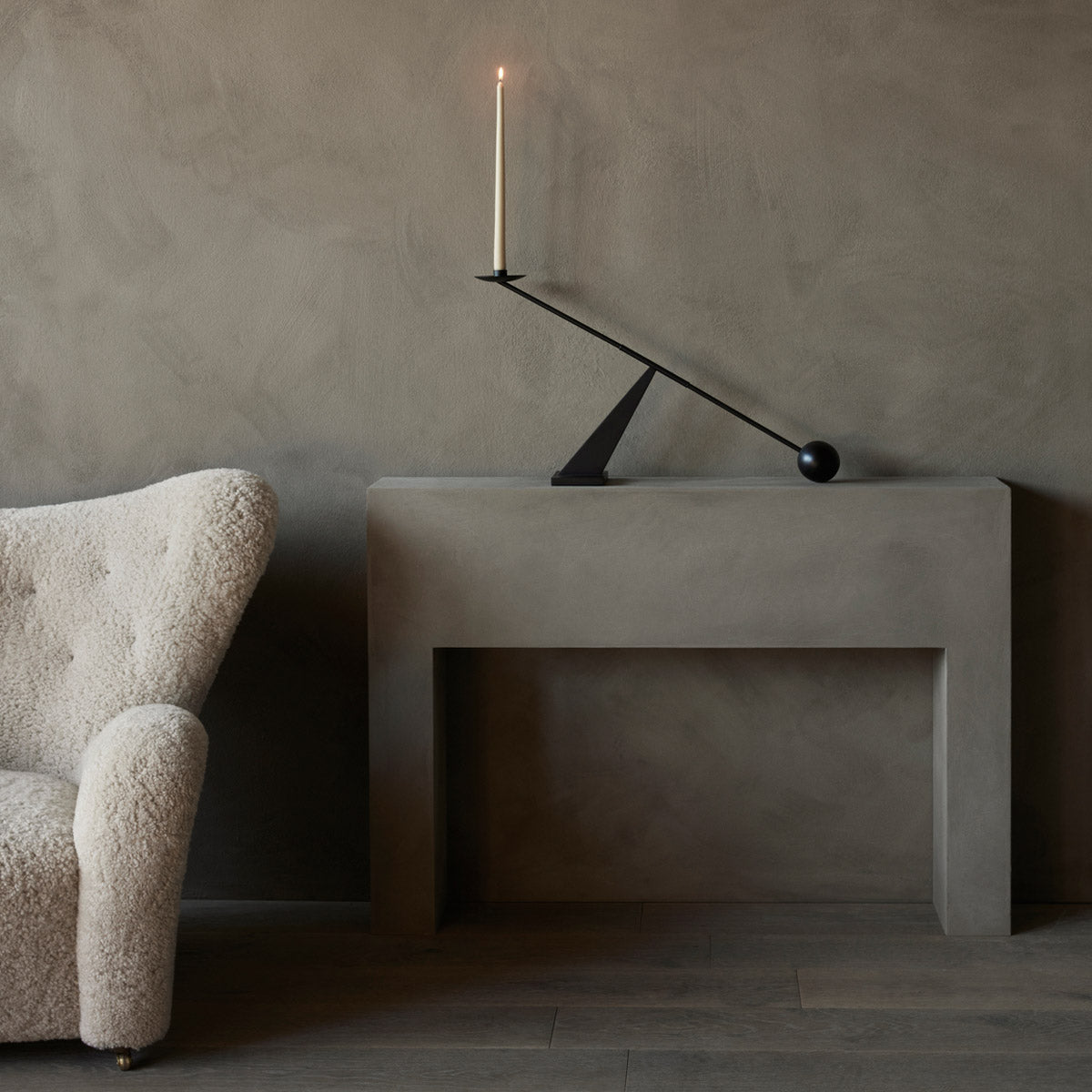 Audo Inteconnect Candle Holder Black
