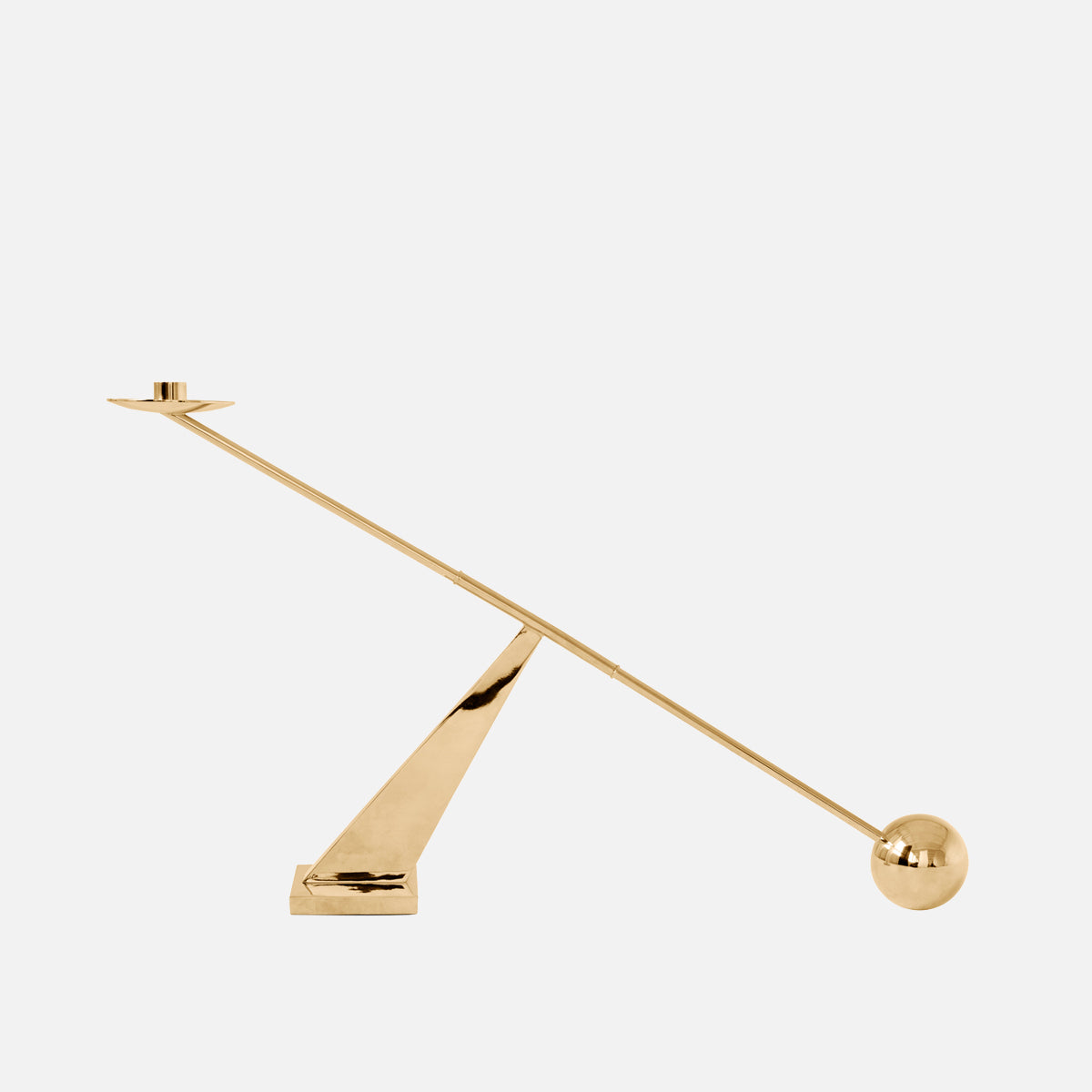 Audo Inteconnect Candle Holder Polish Brass