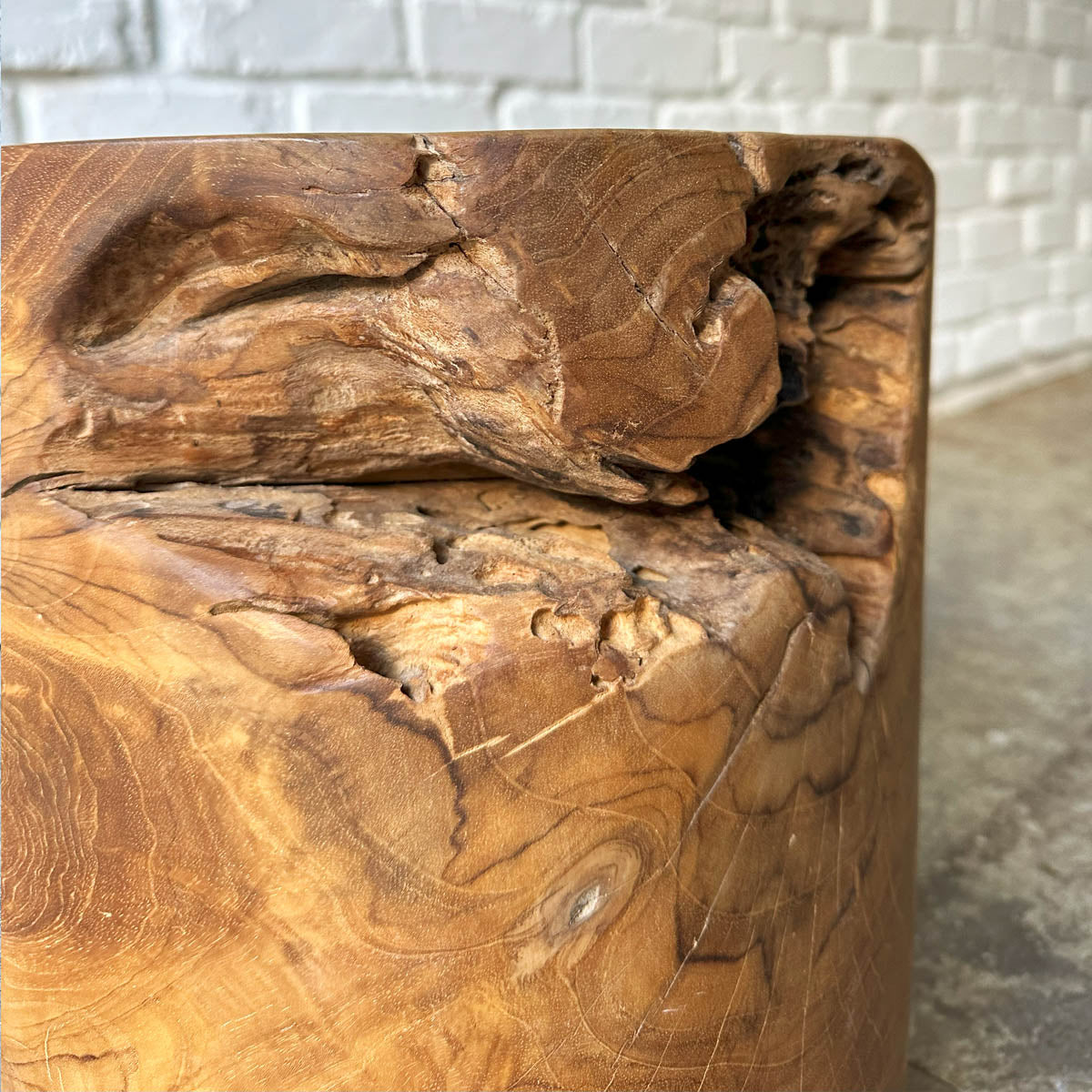 Log Side Stool #P