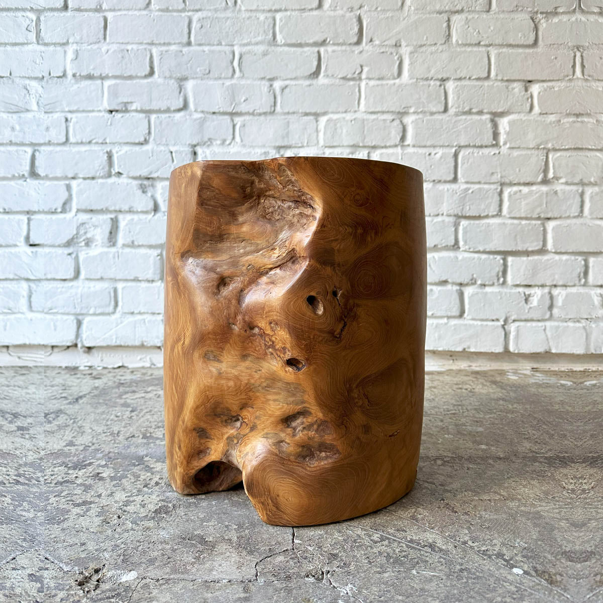 Log Side Stool #Q