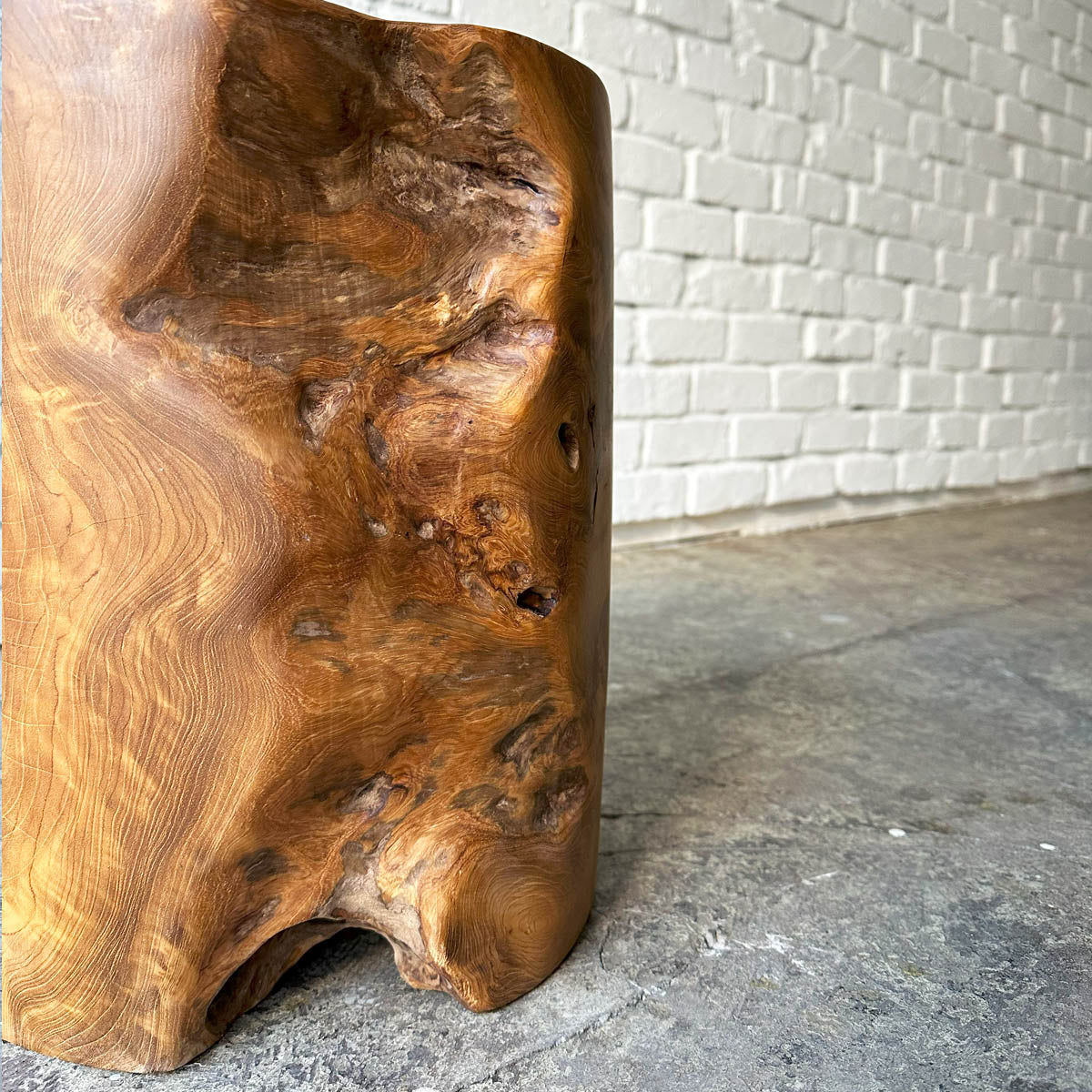 Log Side Stool #Q