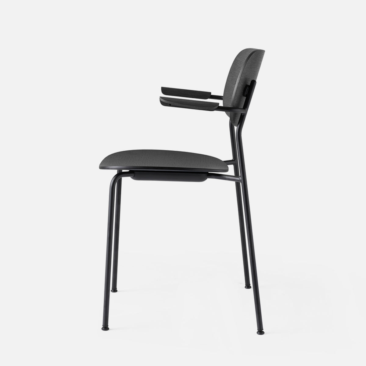 Audo Co Dining Chair With Armrest Black Oak Black Steel （店頭展示品）