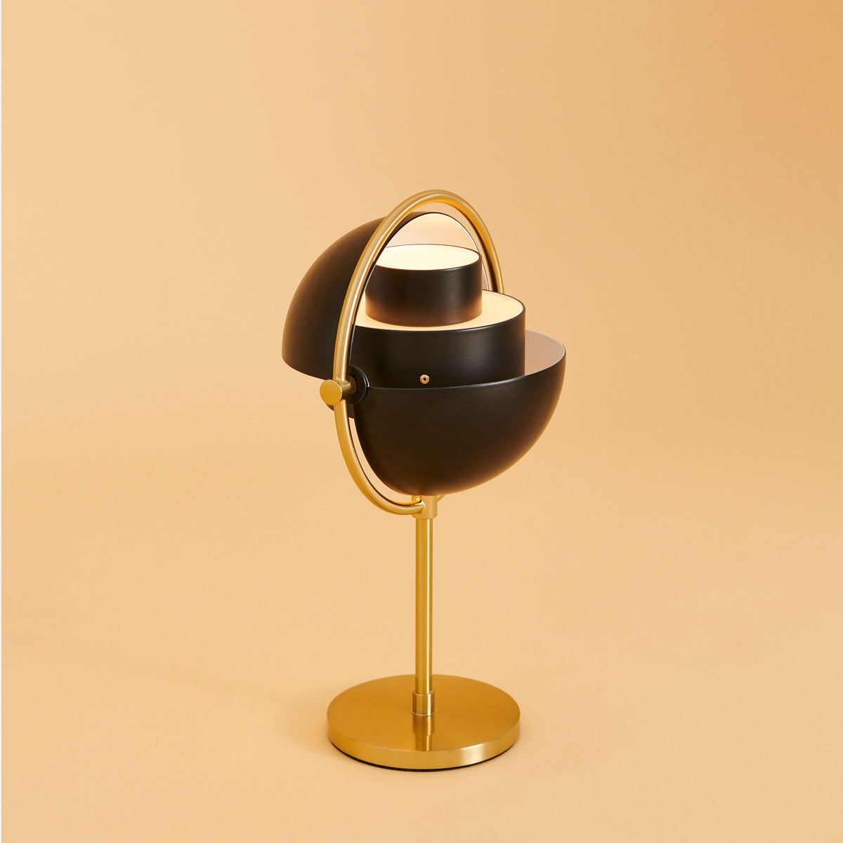 GUBI Multi-Lite Portable Lamp  Brass Black