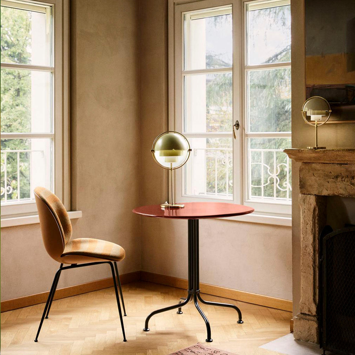 GUBI Multi-Lite Portable Lamp Chrome White