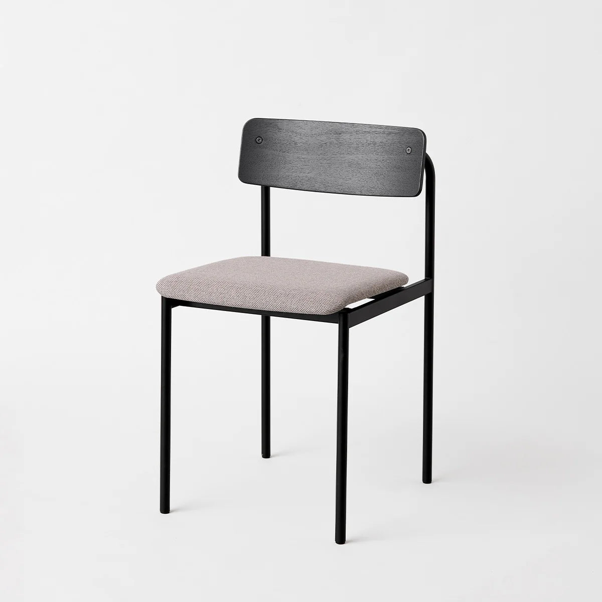 MOEBE Offset Chair Black Black Re-wool 128