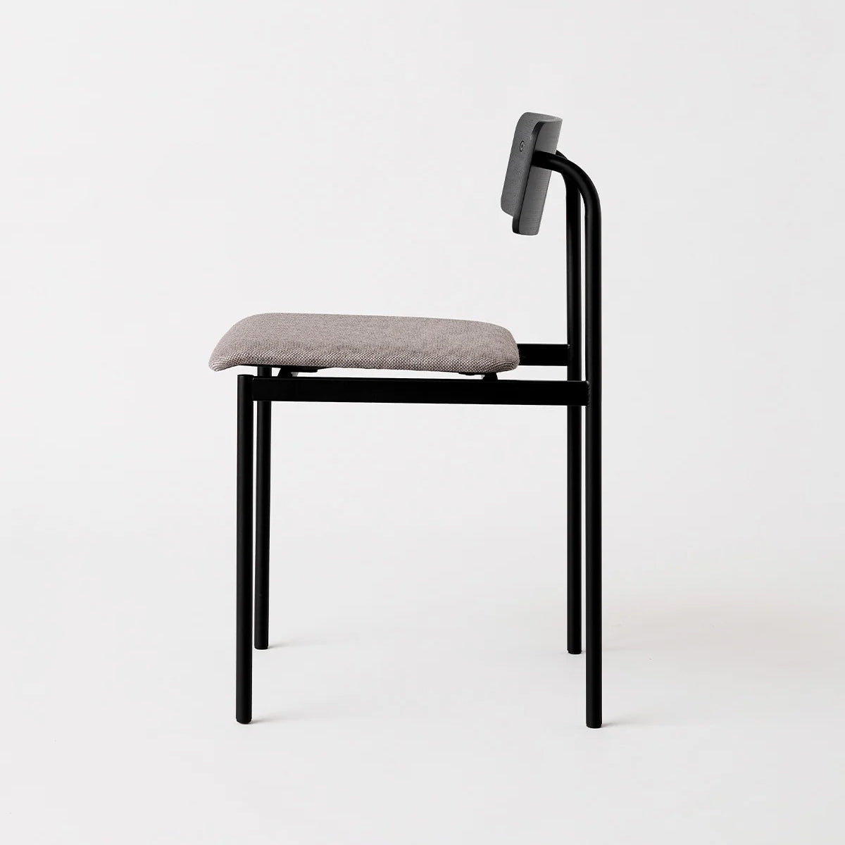 MOEBE Offset Chair Black Black Re-wool 128