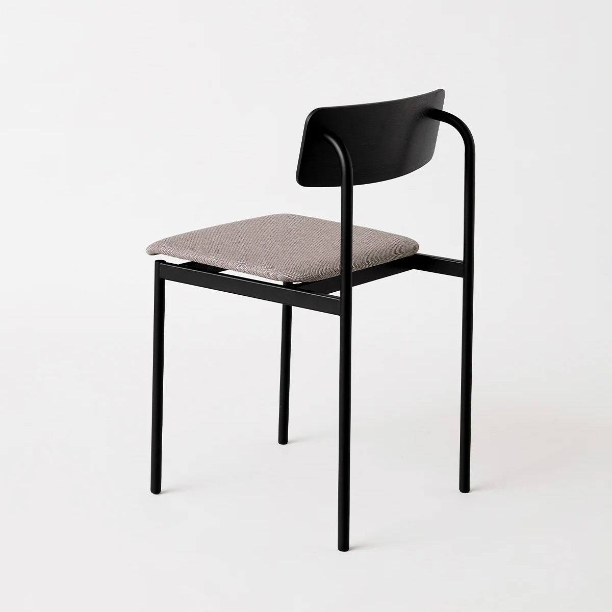 MOEBE Offset Chair Black Black Re-wool 128