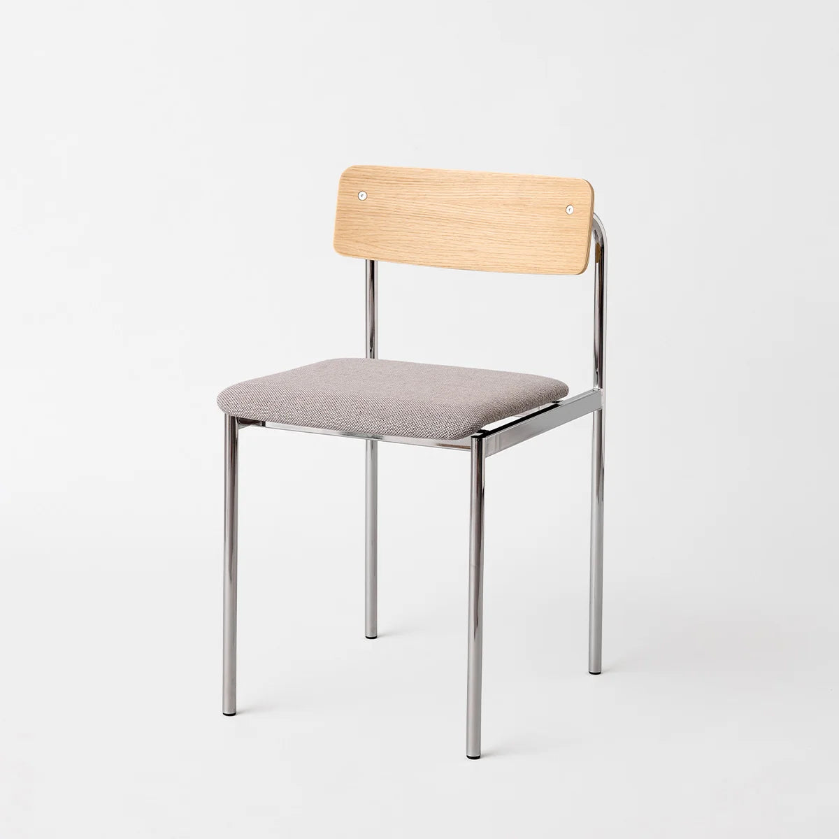 MOEBE Offset Chair Chrome Oiled Oak Re-wool 128