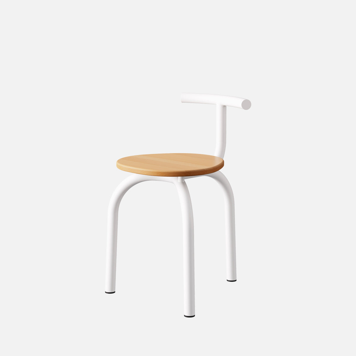 esaila Ogle Chair Natural Beech White Frame