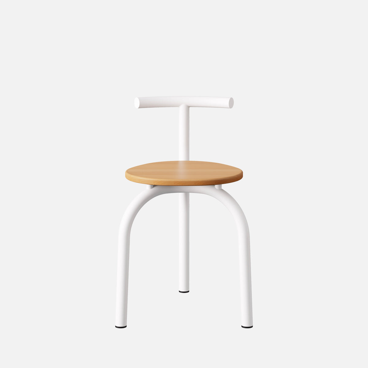 esaila Ogle Chair Natural Beech White Frame
