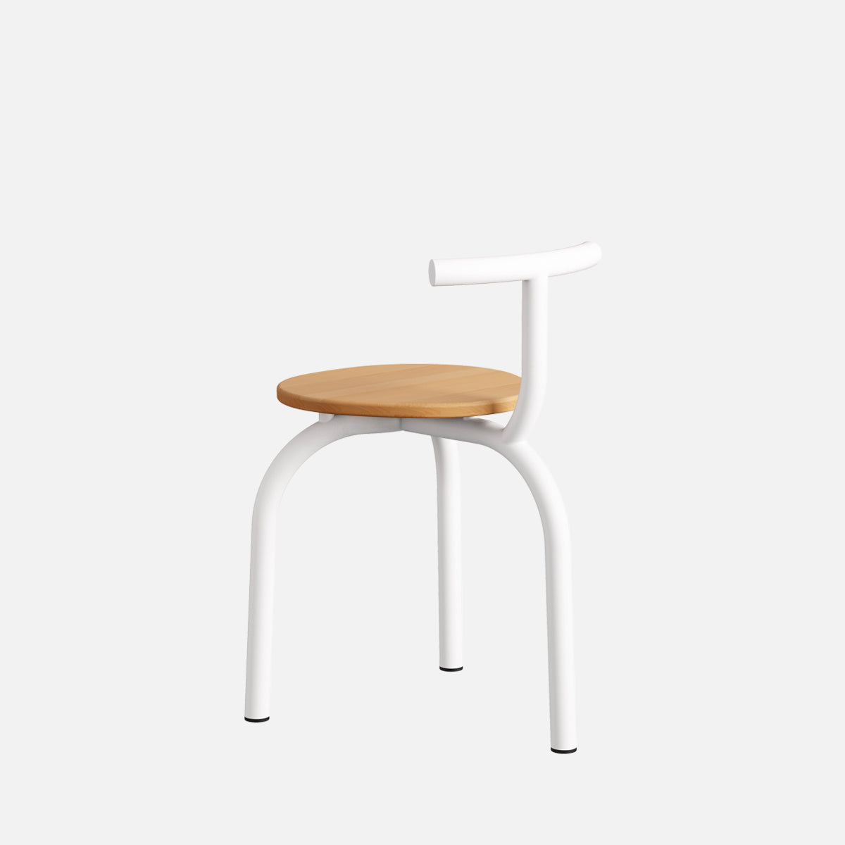 esaila Ogle Chair Natural Beech White Frame