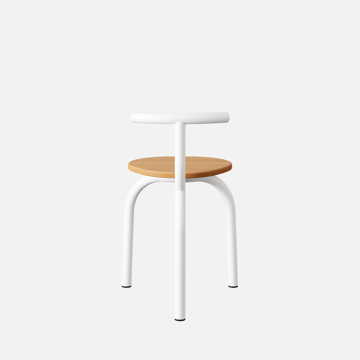 esaila Ogle Chair Natural Beech White Frame