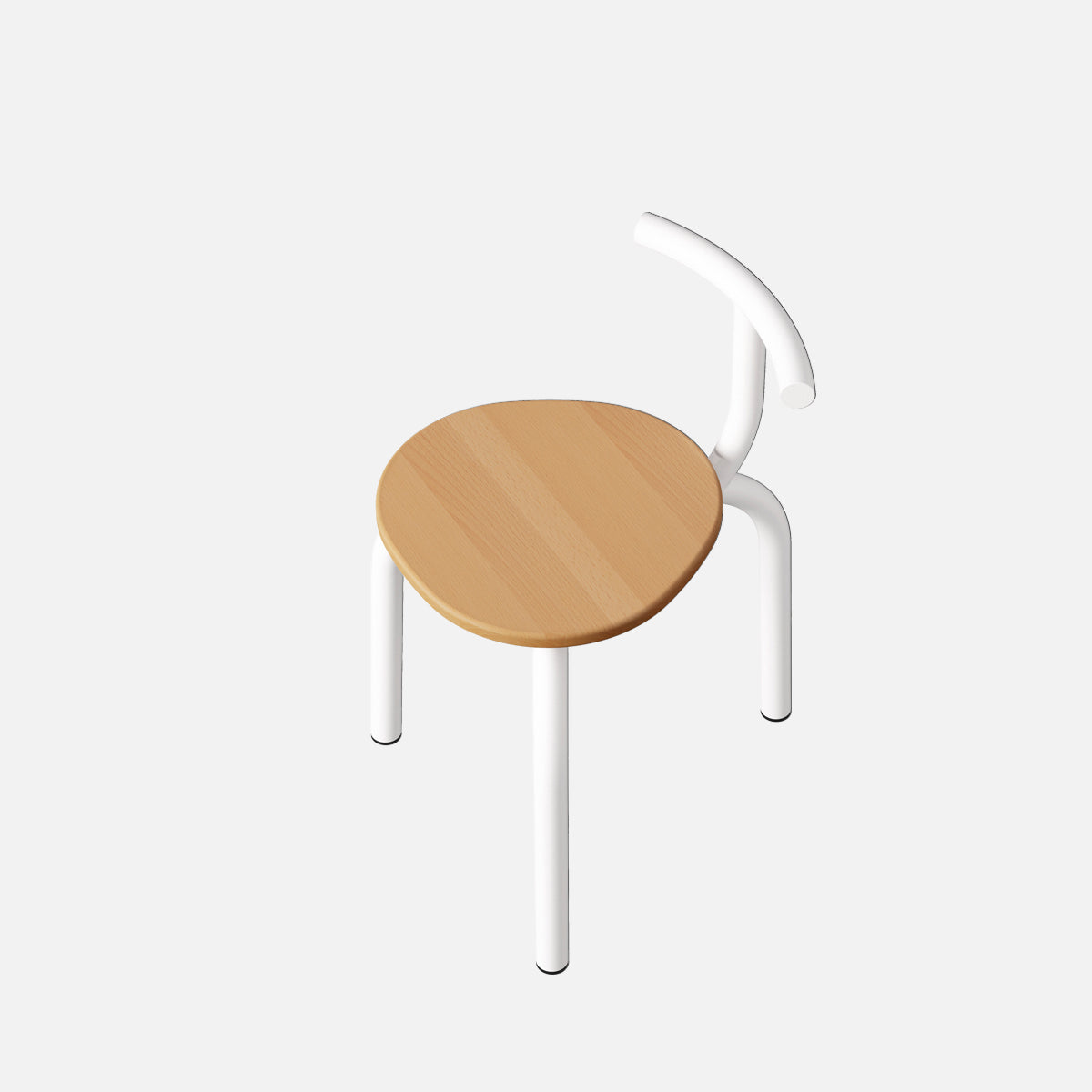 esaila Ogle Chair Natural Beech White Frame