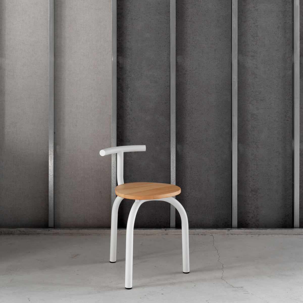 esaila Ogle Chair Natural Beech White Frame