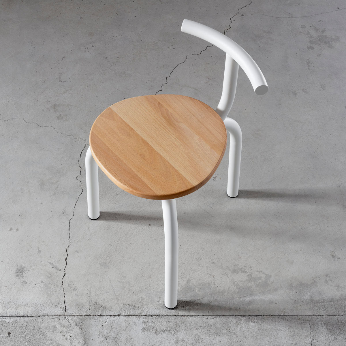 esaila Ogle Chair Natural Beech White Frame