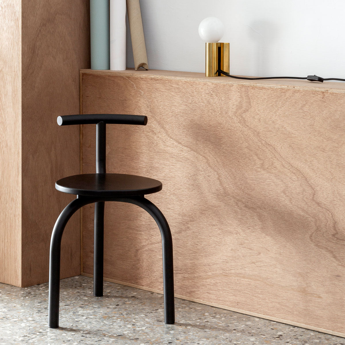 esaila Ogle Chair Black Beech Black Frame