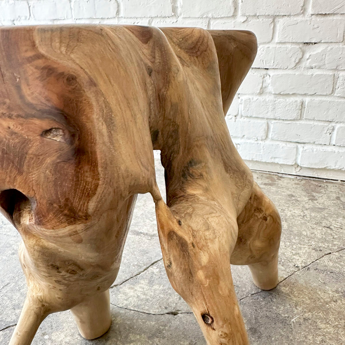 Root Stool #2025A チークルートスツール オブジェ 流木 – D9 STUDIO