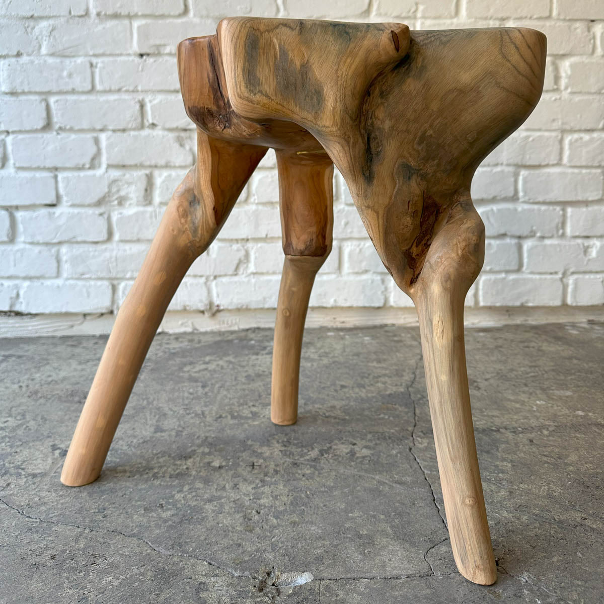 流木　手作り　1点もの　スツール　ウッドスツール Root Stool #2025L チークルートスツール オブジェ 流木 – D9 STUDIO