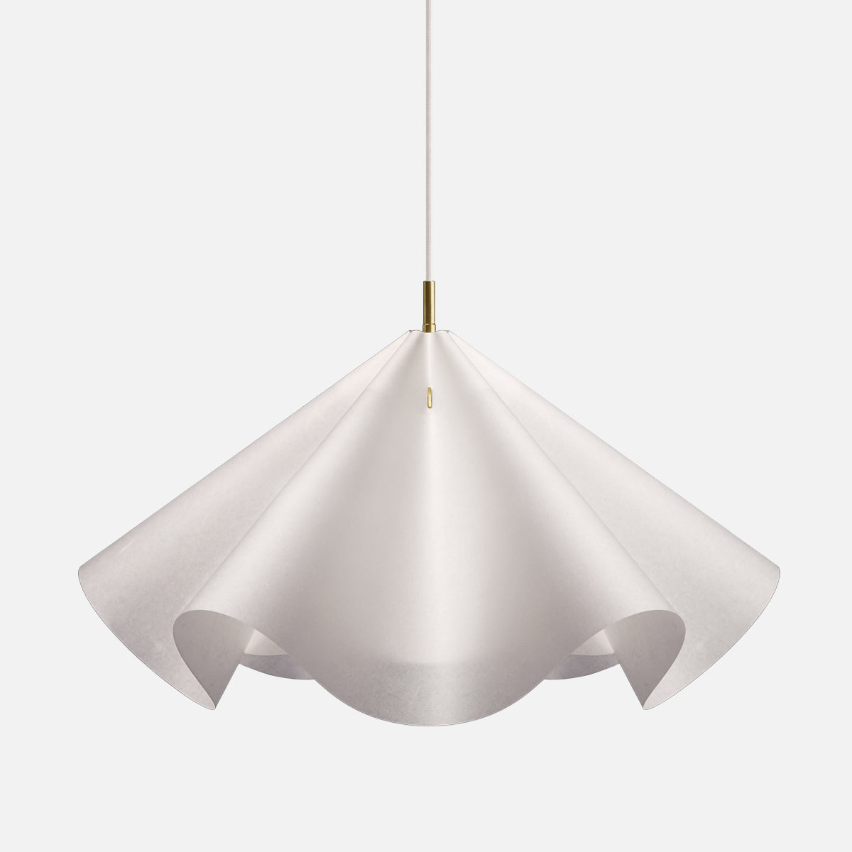 MOEBE Sinuate Pendant L White Brass